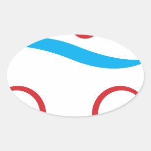 Triathlon modern cool logo oval sticker