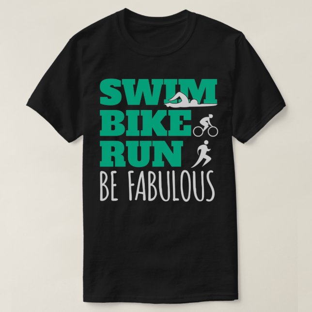Triathlon Motif for Triathletes 7 T-Shirt (Design Front)