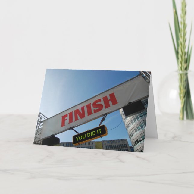 Triathlon or Marathon Finisher Card (Front)