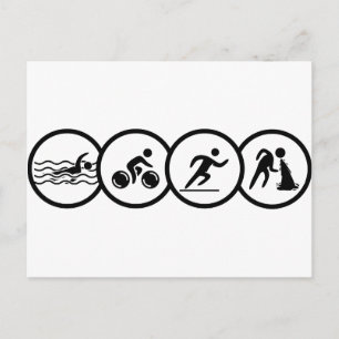 triathlon postcard