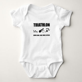 Triathlon Rinse Repeat Baby Bodysuit