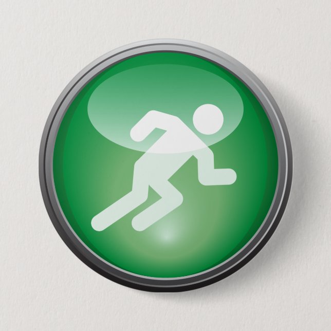 Triathlon RUN Race Day Button (Front)