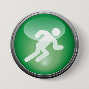 Triathlon RUN Race Day Button