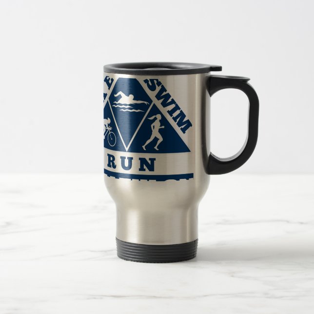 triathlon run swim bike travel mug (Right)