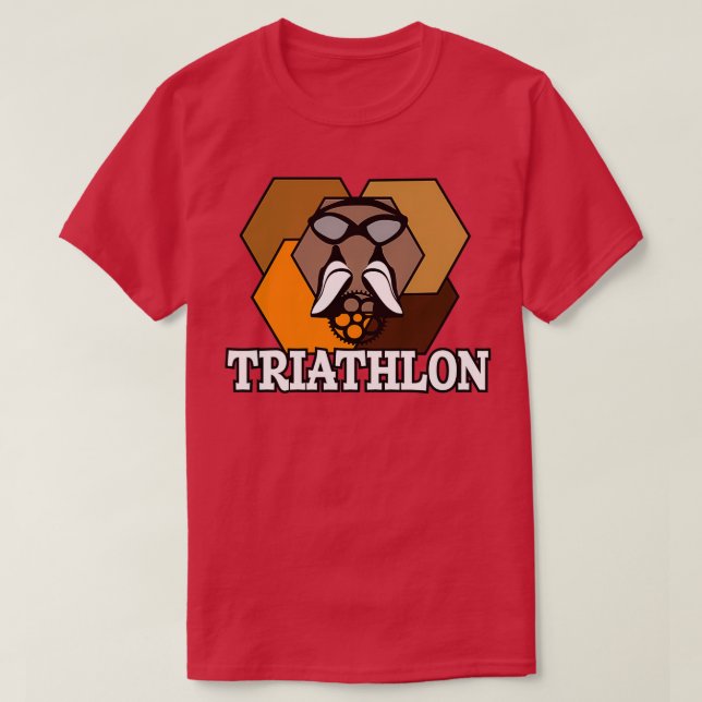 triathlon Run Swim Cycle 3 T-Shirt (Design Front)