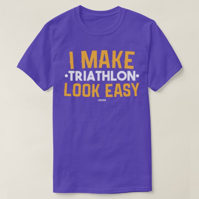 Triathlon Sport fun marathon gift 4 T-Shirt (Design Front)