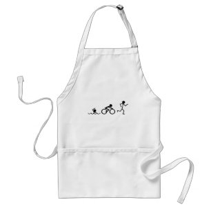 Triathlon Stick Figures Standard Apron