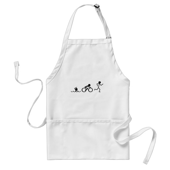 Triathlon Stick Figures Standard Apron (Front)