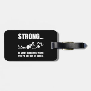 Triathlon Strong Luggage Tag