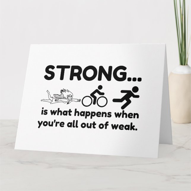 TRIATHLON STRONG THANK YOU CARD (Front)
