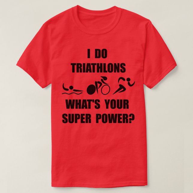 Triathlon Super Power T-Shirt (Design Front)