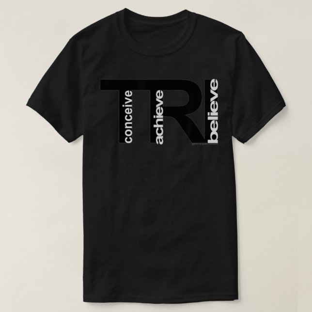Triathlon Sweater Conceive Achieve Believe  (Design Front)