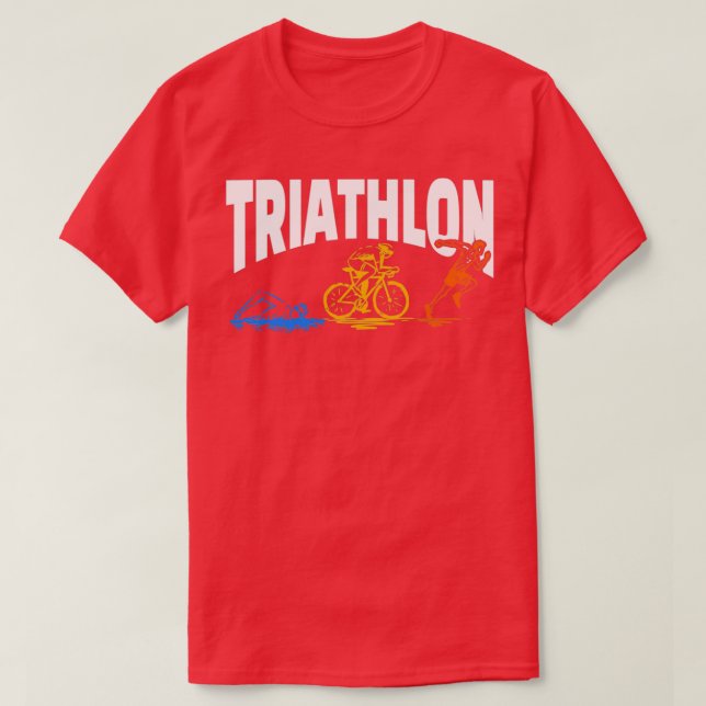 Triathlon Swim Bike Run 6 T-Shirt (Design Front)