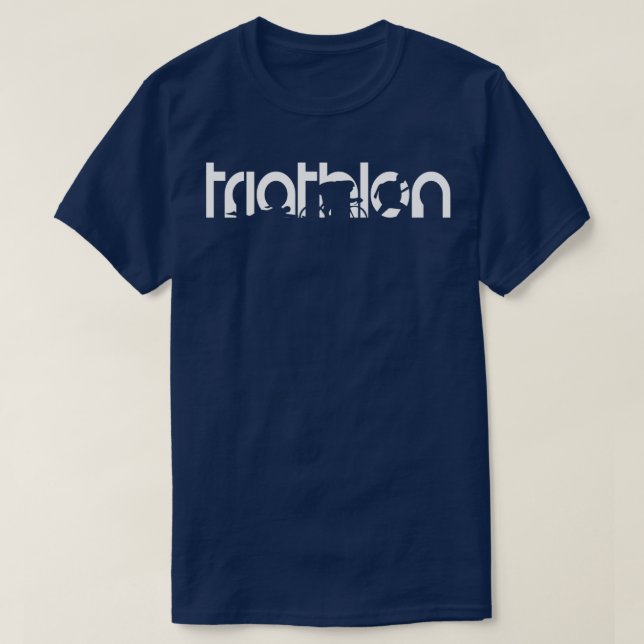 Triathlon Swim Bike Run 74 T-Shirt (Design Front)