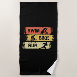 Triathlon - Swim Bike Run Beach Towel