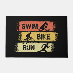 Triathlon - Swim Bike Run Doormat