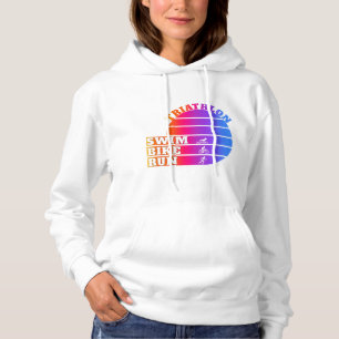 Triathlon Swim,bike ,run Hoodie