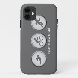 Triathlon Swim-Bike-Run iPhone 5 Case (grey)