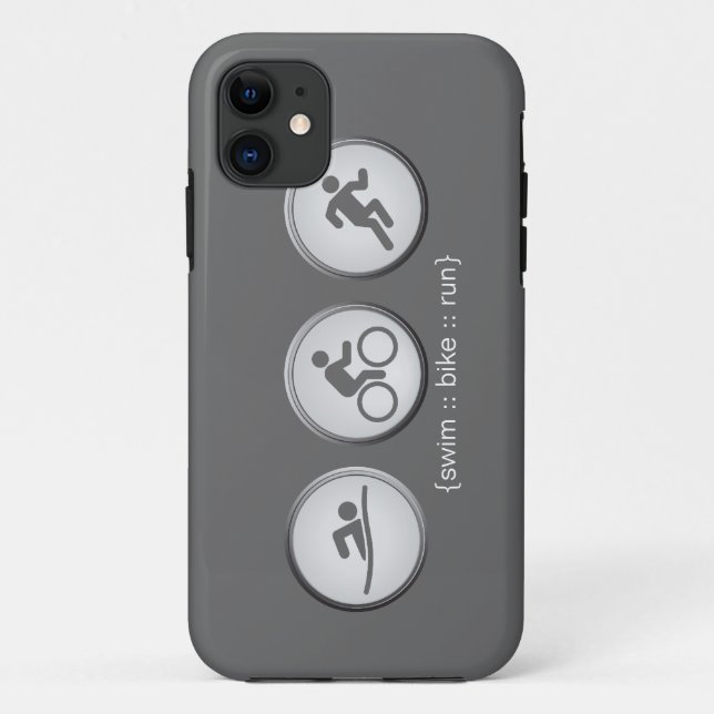 Triathlon Swim-Bike-Run iPhone 5 Case (grey) (Back)