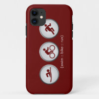 Triathlon Swim-Bike-Run iPhone 5 Case (maroon)