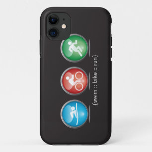 Triathlon Swim-Bike-Run iPhone 5 Case (white)