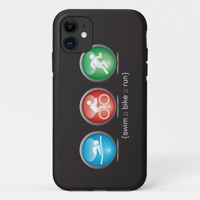 Triathlon Swim-Bike-Run iPhone 5 Case (white) (Back)