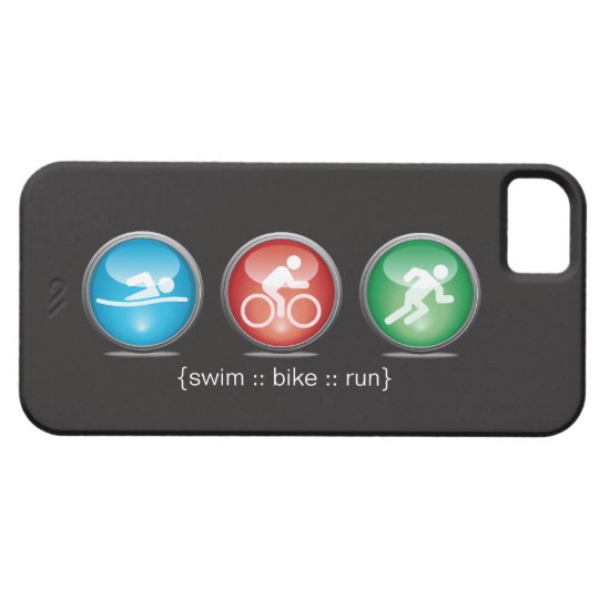 Triathlon Swim-Bike-Run iPhone 5 Case (white)