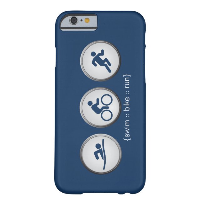 Triathlon Swim-Bike-Run iPhone 6 case (navy) (Back)