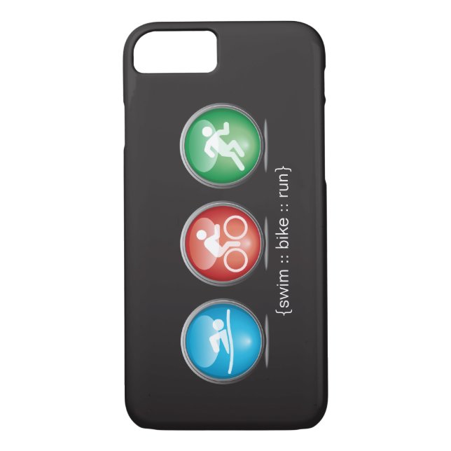 Triathlon Swim-Bike-Run iPhone 7 case (white) (Back)