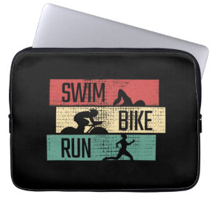 Triathlon - Swim Bike Run Laptop Sleeve