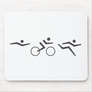 Triathlon swim bike run mouse mat