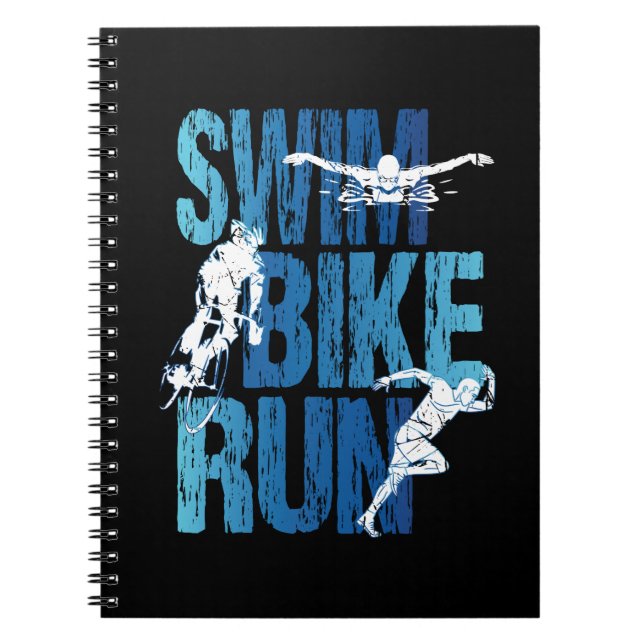 Triathlon - Swim Bike Run Notebook (Front)