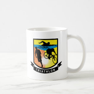 triathlon swim bike run race coffee mug