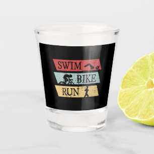 Triathlon - Swim Bike Run Shot Glass