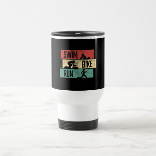 Triathlon - Swim Bike Run Travel Mug