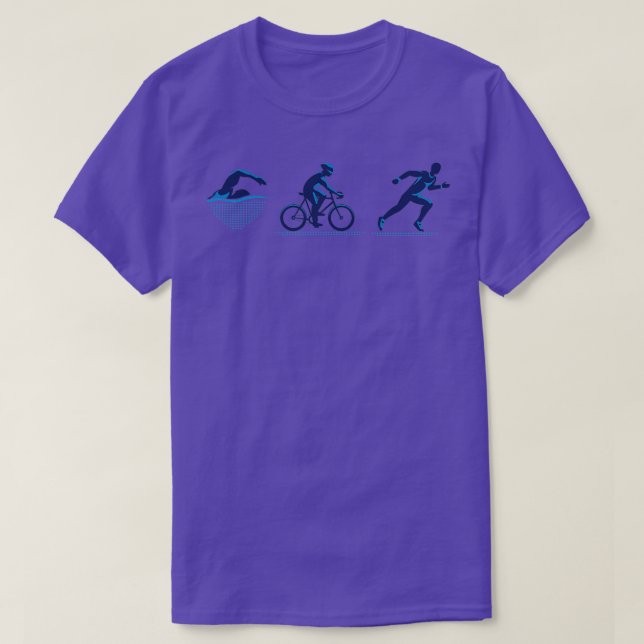 Triathlon Swim Bike Run Triathlete 83 T-Shirt (Design Front)