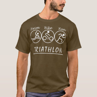 Triathlon Swim Bike Run Triathlete 87 2 T-Shirt