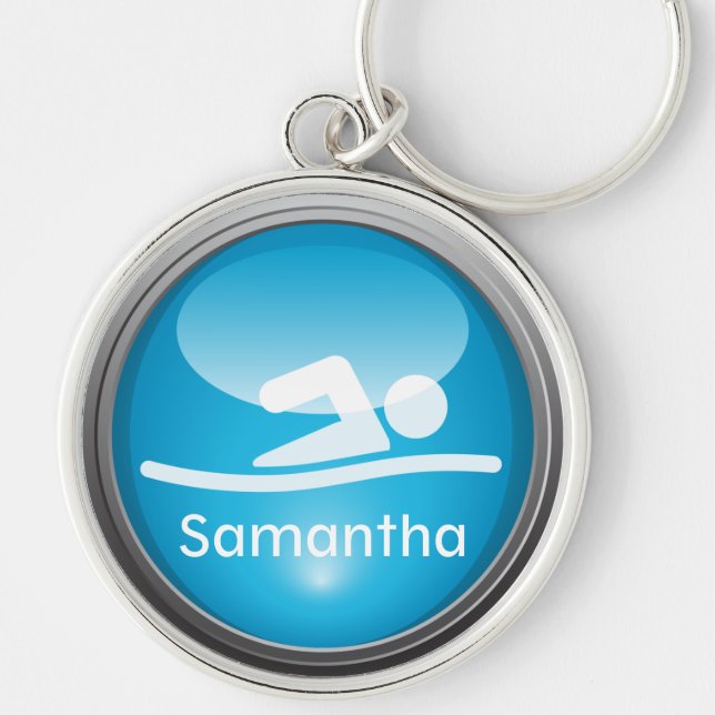 Triathlon SWIM Customised Keychain (Front)