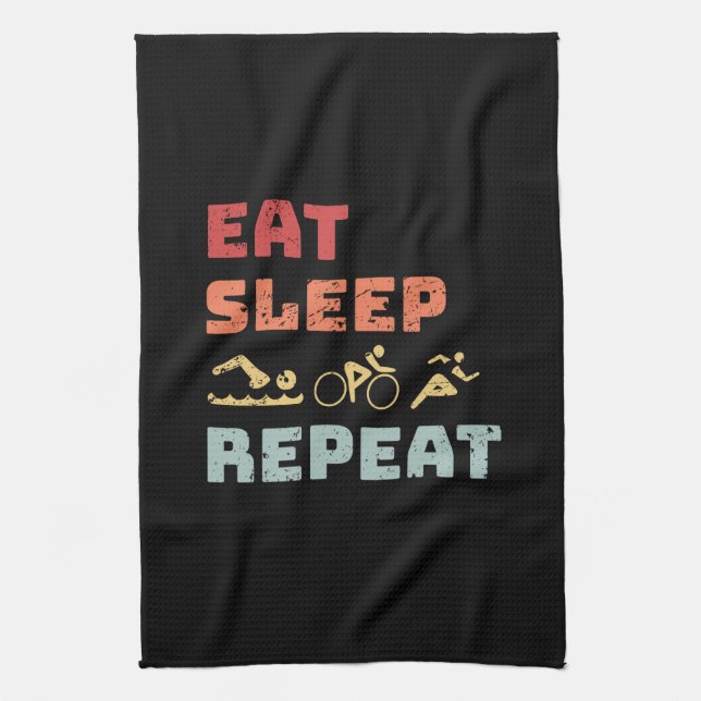Triathlon Tea Towel (Vertical)