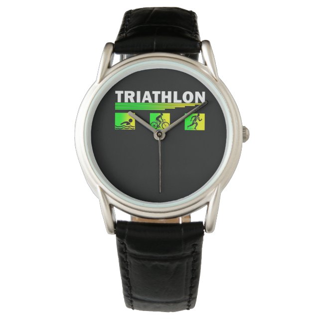 Triathlon Transcendence: Swim, Bike, Run Success Watch (Front)
