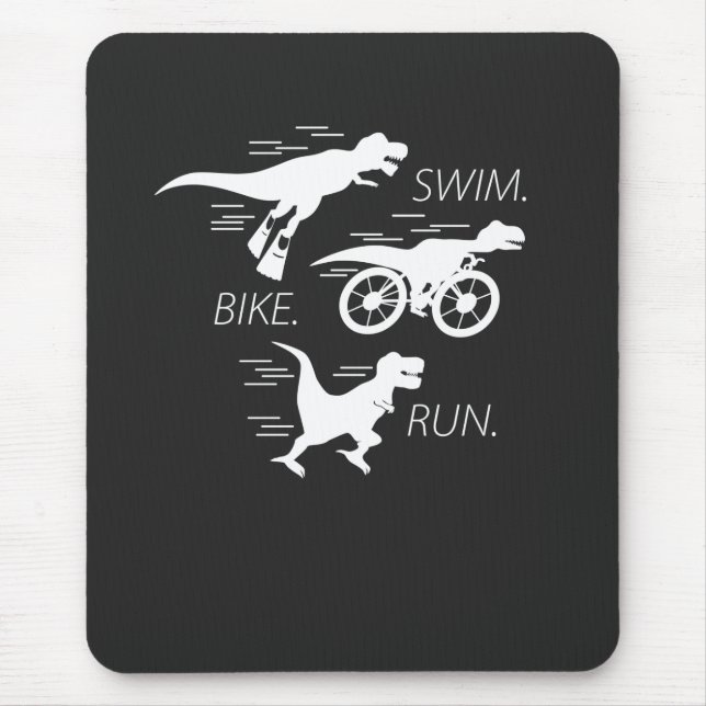 Triathlon Trex Mouse Mat (Front)