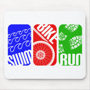 Triathlon TRI Colour Blocks Mouse Mat