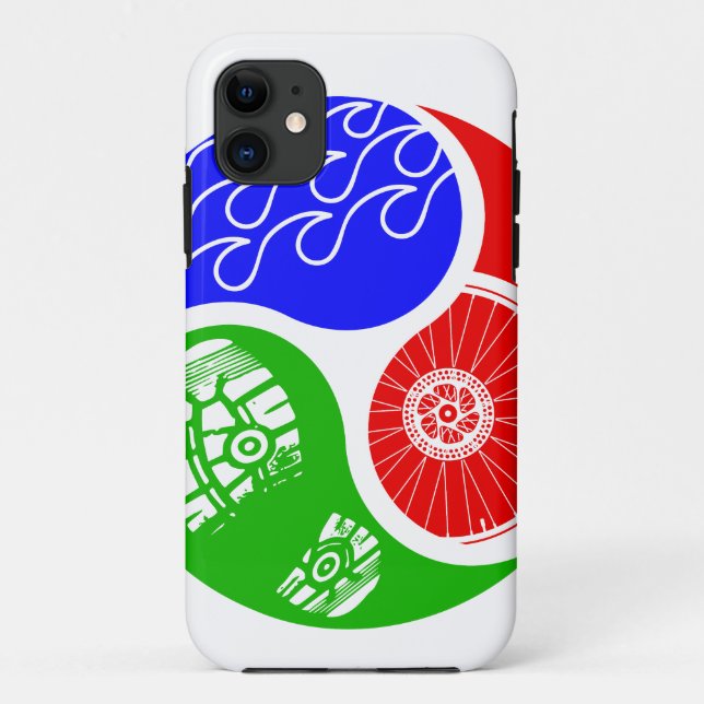 Triathlon TRI Yin Yang Case-Mate iPhone Case (Back)