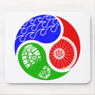 Triathlon TRI Yin Yang Mouse Mat