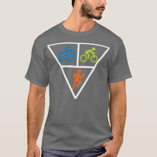 Triathlon Triangle Swim Bike Run Triathlete Sticke T-Shirt