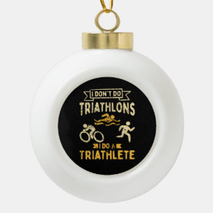Triathlon Triathlete   Ceramic Ball Christmas Ornament