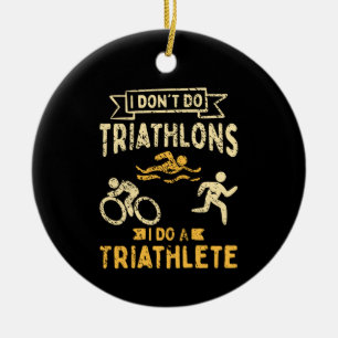 Triathlon Triathlete Ceramic Tree Decoration