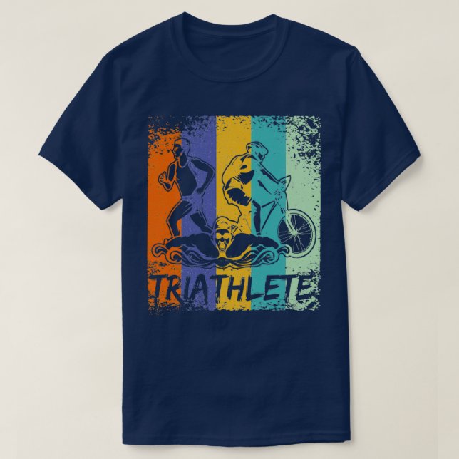 Triathlon Triathlete Run Bike Swim Elite Athlete T-Shirt (Design Front)