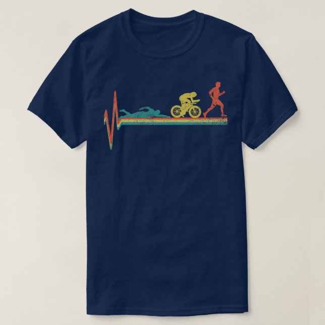 Triathlon Triathlete Vintage T-Shirt (Design Front)