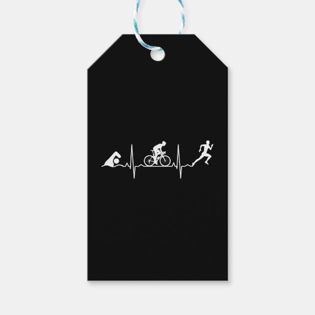 Triathlon - Triathlon Heartbeat Gift Tags (Front)